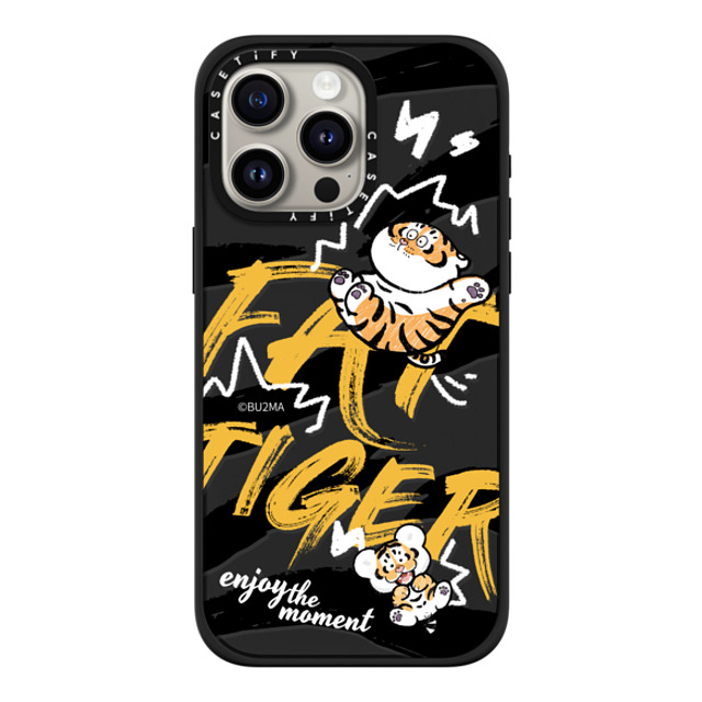 Bu2Ma x CASETiFY iPhone 15 Pro Max ケース マットブラック インパクトケース MagSafe対応 Enjoy The Moment BY BU2MA