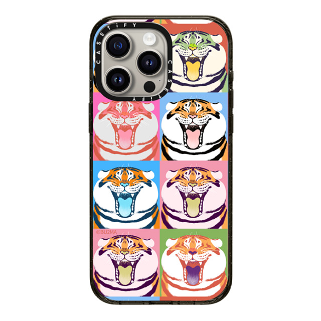 Bu2Ma x CASETiFY iPhone 15 Pro Max Case Tiger,Animal Black Impact Case MagSafe Compatible Flavor Alexander The Fat Tiger BY BU2MA Mother's Day Bu2Ma x CASETiFY iPhone 15 Pro Max Case Tiger,Animal Black Impact Case MagSafe Compatible Flavor Alexander The Fat Tiger BY BU2MA Mother's Day