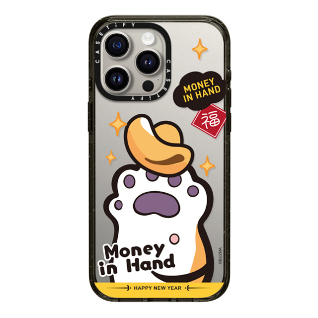 Bu2Ma x CASETiFY iPhone 15 Pro Max ケース ブラック インパクトケース MONEY IN HAND