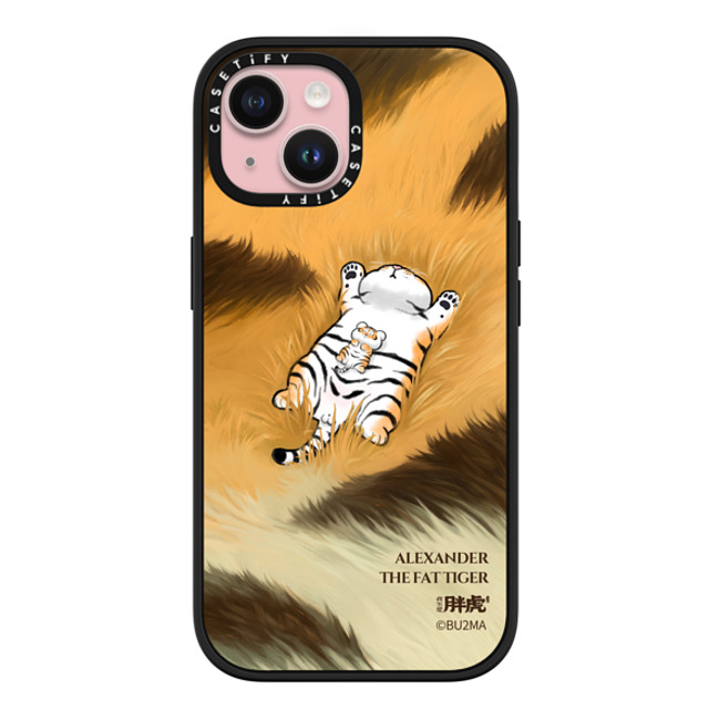 Bu2Ma x CASETiFY iPhone 15 ケース マットブラック インパクトケース MagSafe対応 Father And Son Afternoon Nap BY BU2MA