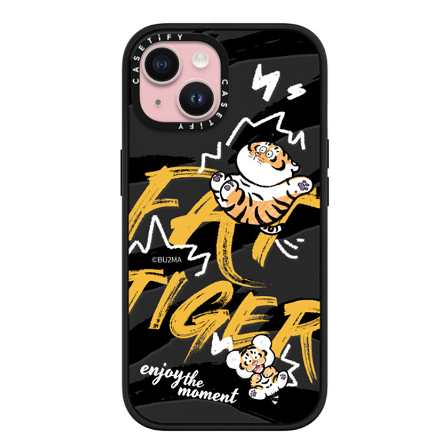 Bu2Ma x CASETiFY iPhone 15 ケース マットブラック インパクトケース MagSafe対応 Enjoy The Moment BY BU2MA