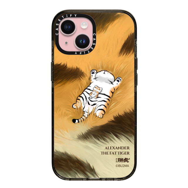 Bu2Ma x CASETiFY iPhone 15 ケース ブラック インパクトケース Father And Son Afternoon Nap BY BU2MA