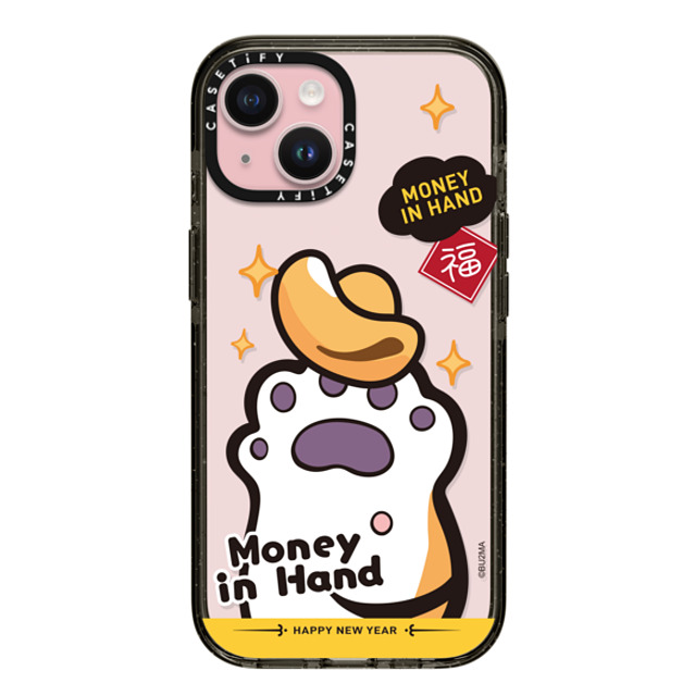 Bu2Ma x CASETiFY iPhone 15 ケース ブラック インパクトケース MONEY IN HAND