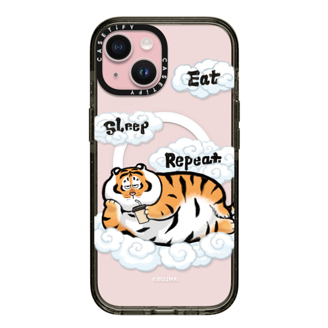 Bu2Ma x CASETiFY iPhone 15 Case ブラック インパクトケース MagSafe対応 Eat Sleep Repeat Mother's Day Bu2Ma x CASETiFY iPhone 15 Case ブラック インパクトケース MagSafe対応 Eat Sleep Repeat Mother's Day
