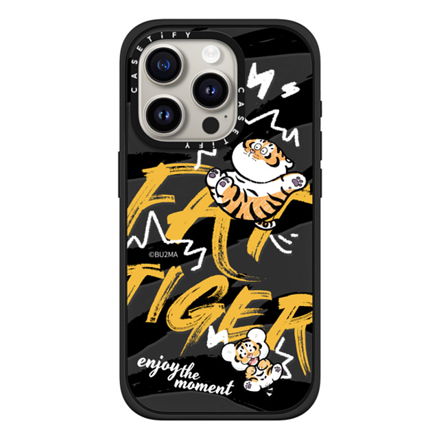 Bu2Ma x CASETiFY iPhone 15 Pro ケース マットブラック インパクトケース MagSafe対応 Enjoy The Moment BY BU2MA