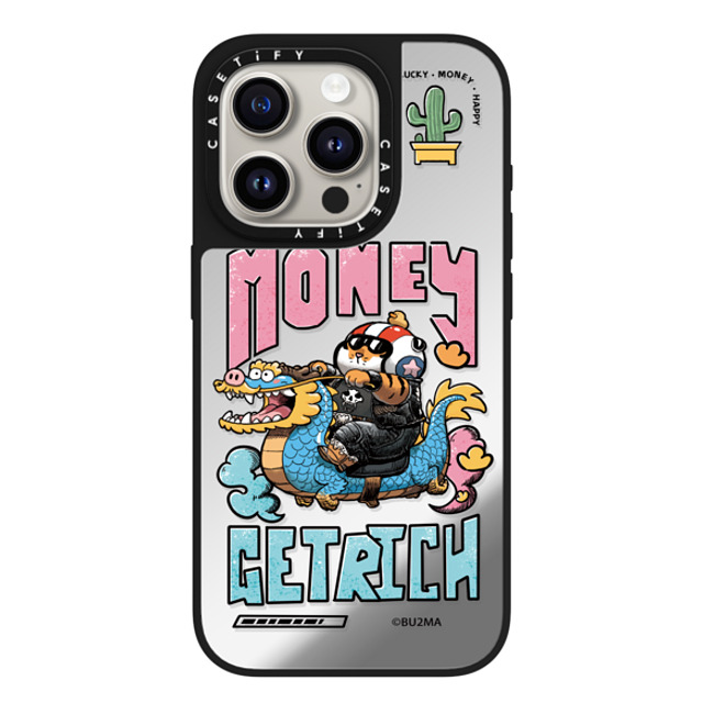 Bu2Ma x CASETiFY iPhone 15 Pro Case Silver on Black ミラーケース MagSafe対応 MONEY GET RICH BY BU2MA Bu2Ma x CASETiFY iPhone 15 Pro Case Silver on Black ミラーケース MagSafe対応 MONEY GET RICH BY BU2MA
