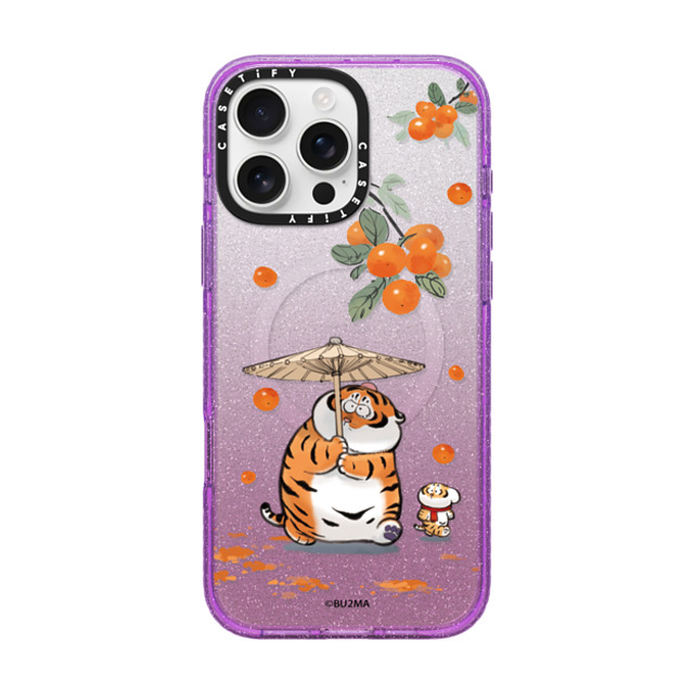Bu2Ma x CASETiFY iPhone 16 Pro Max ケース Glitter Purple インパクトケース MagSafe対応 Everything Goes as Wished by bu2ma