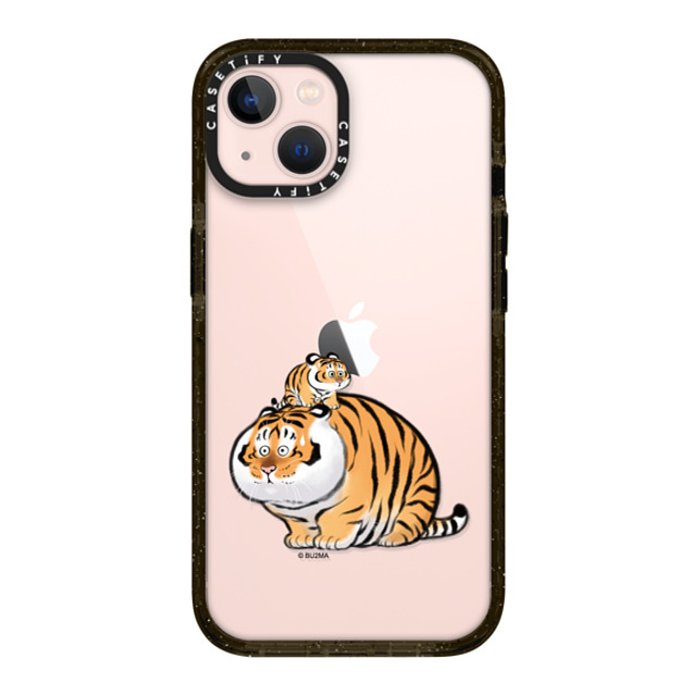 Bu2Ma x CASETiFY iPhone 13 ケース ブラック インパクトケース I Heard That Being Too Fat Will Get Us Eaten by Bu2ma