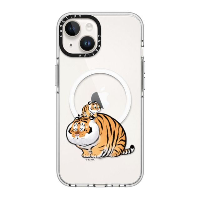 Bu2Ma x CASETiFY iPhone 14 ケース クリア クリア ケース MagSafe対応 I Heard That Being Too Fat Will Get Us Eaten by Bu2ma