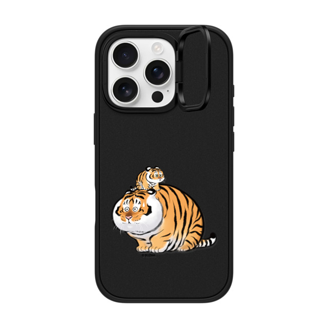 Bu2Ma x CASETiFY iPhone 16 Pro ケース マットブラック インパクトリングスタンドケース MagSafe対応 I Heard That Being Too Fat Will Get Us Eaten by Bu2ma