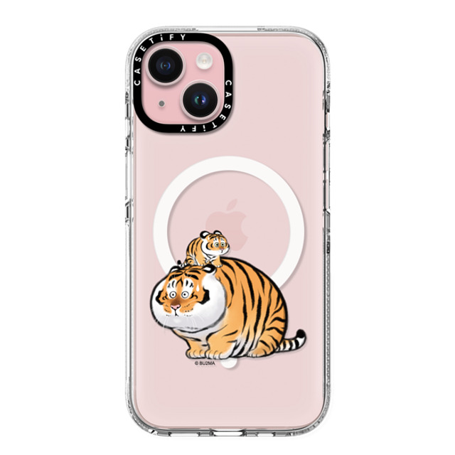 Bu2Ma x CASETiFY iPhone 15 ケース クリア クリア ケース MagSafe対応 I Heard That Being Too Fat Will Get Us Eaten by Bu2ma