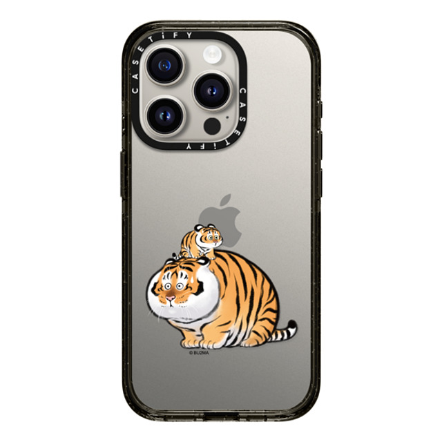 Bu2Ma x CASETiFY iPhone 15 Pro ケース ブラック インパクトケース I Heard That Being Too Fat Will Get Us Eaten by Bu2ma