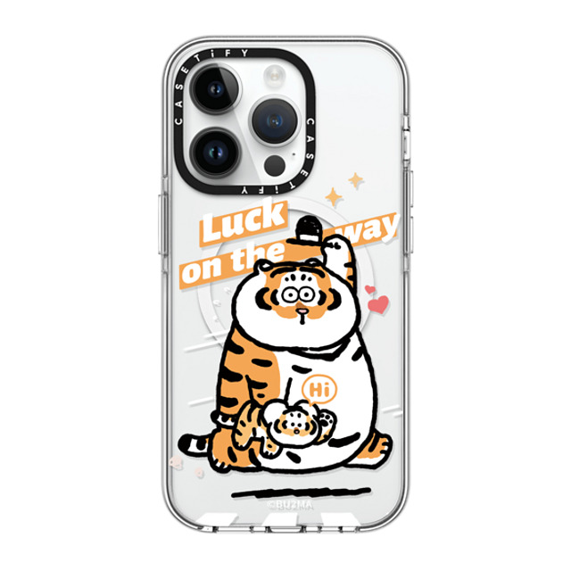 Bu2Ma x CASETiFY iPhone 14 Pro Case Clear Clear Case MagSafe Compatible Luck on the way Bu2Ma x CASETiFY iPhone 14 Pro Case Clear Clear Case MagSafe Compatible Luck on the way