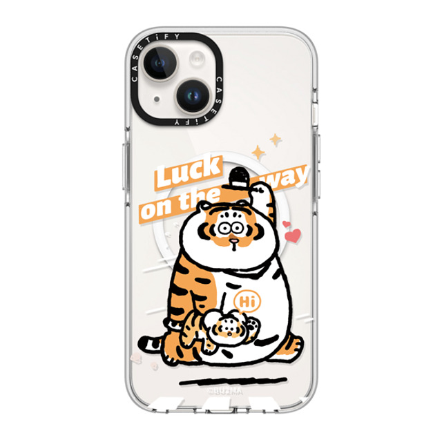Bu2Ma x CASETiFY iPhone 14 Case Clear Clear Case MagSafe Compatible Luck on the way Bu2Ma x CASETiFY iPhone 14 Case Clear Clear Case MagSafe Compatible Luck on the way