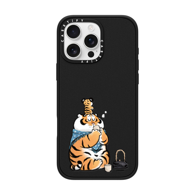 Bu2Ma x CASETiFY iPhone 16 Pro Max ケース マットブラック インパクトケース MagSafe対応 White Dew by Bu2ma