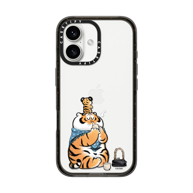 Bu2Ma x CASETiFY iPhone 16 ケース ブラック インパクトケース White Dew by Bu2ma