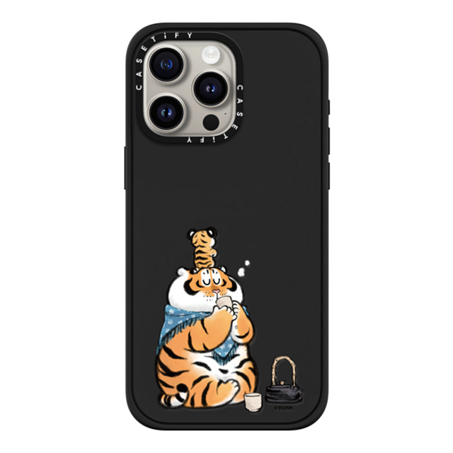 Bu2Ma x CASETiFY iPhone 15 Pro Max ケース マットブラック インパクトケース MagSafe対応 White Dew by Bu2ma