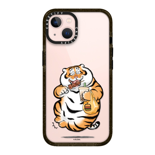 Bu2Ma x CASETiFY iPhone 13 ケース ブラック インパクトケース Fat And Happy by Bu2ma