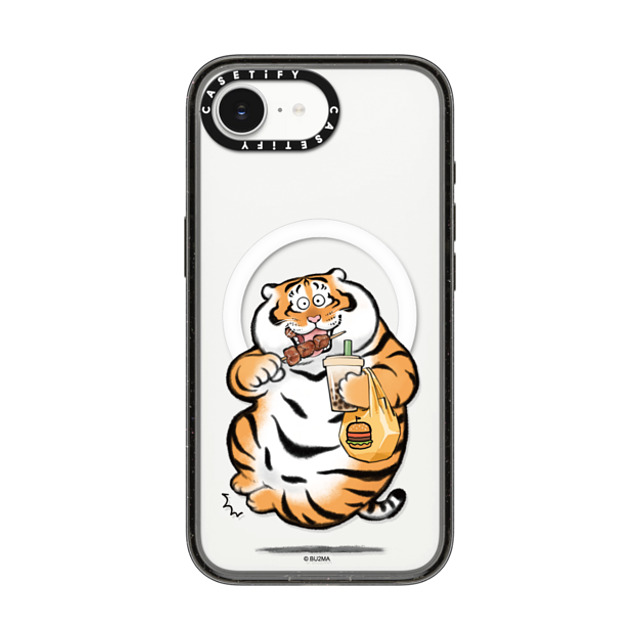 Bu2Ma x CASETiFY iPhone 16e ケース Tiger,Animal ブラック インパクトケース MagSafe対応 Fat And Happy by Bu2ma Back to School Bu2Ma x CASETiFY iPhone 16e ケース Tiger,Animal ブラック インパクトケース MagSafe対応 Fat And Happy by Bu2ma Back to School