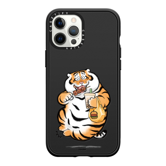 Bu2Ma x CASETiFY iPhone 12 Pro Max ケース Tiger,Animal マットブラック インパクトケース MagSafe対応 Fat And Happy by Bu2ma Father's Day Bu2Ma x CASETiFY iPhone 12 Pro Max ケース Tiger,Animal マットブラック インパクトケース MagSafe対応 Fat And Happy by Bu2ma Father's Day