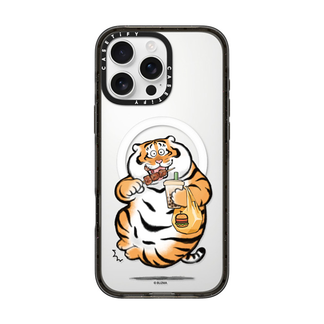 Bu2Ma x CASETiFY iPhone 16 Pro Max ケース ブラック インパクトケース MagSafe対応 Fat And Happy by Bu2ma