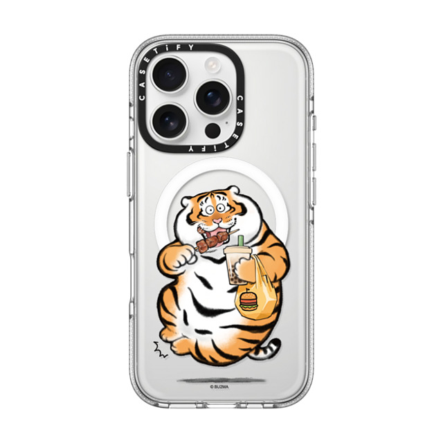 Bu2Ma x CASETiFY iPhone 16 Pro ケース クリア クリア ケース MagSafe対応 Fat And Happy by Bu2ma