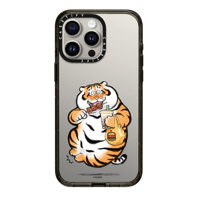 Bu2Ma x CASETiFY iPhone 15 Pro Max ケース ブラック インパクトケース Fat And Happy by Bu2ma