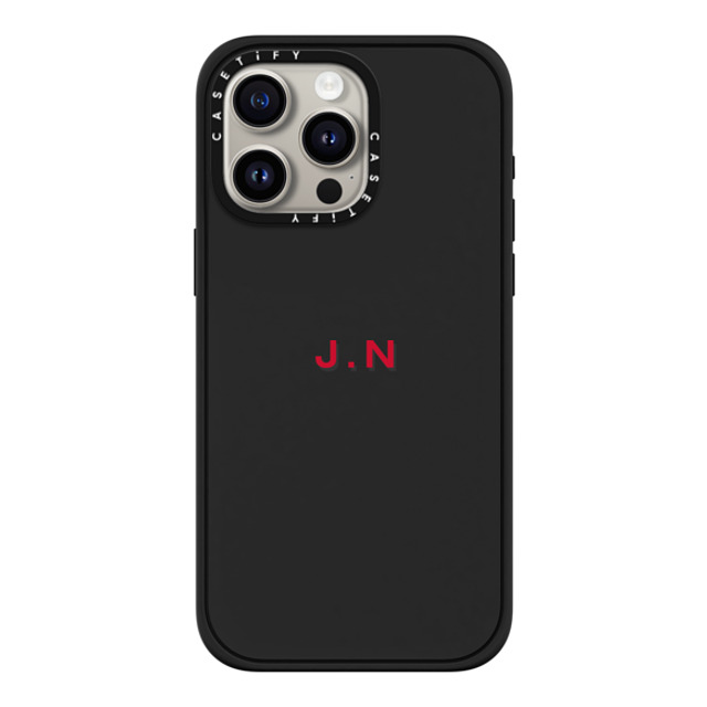 CASETiFY iPhone 15 Pro Max Case Matte Black Impact Case MagSafe Compatible Custom Case - J. N CASETiFY iPhone 15 Pro Max Case Matte Black Impact Case MagSafe Compatible Custom Case - J. N