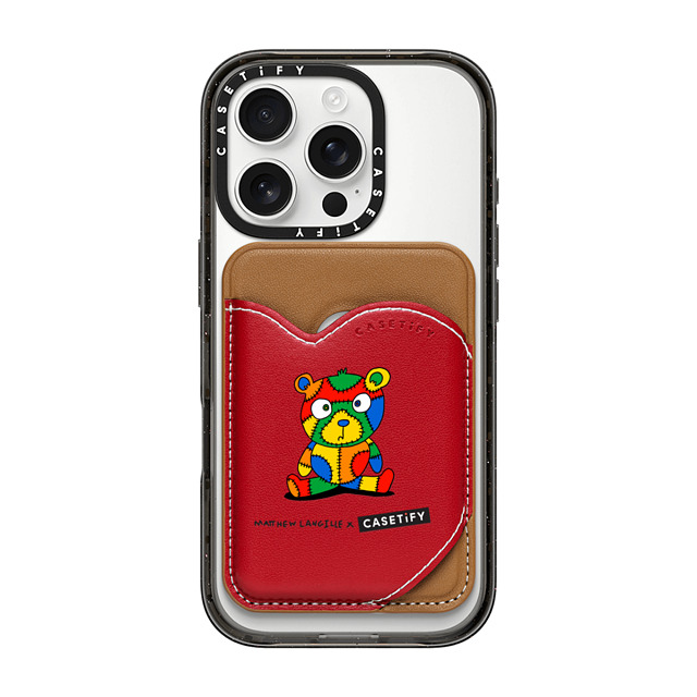 Matthew Langille x CASETiFY MagSafe ウォレット タン Snappy BioVeg MagSafe ハートウォレット Stitches the Bear by Matthew Langille