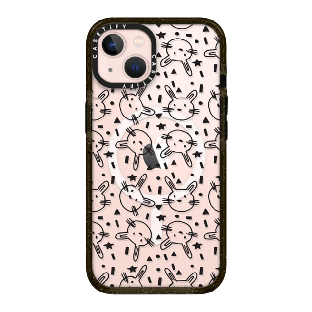 Matthew Langille x CASETiFY iPhone 13 ケース ブラック インパクトケース MagSafe対応 Bunnies by Matthew Langille