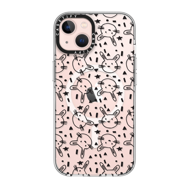 Matthew Langille x CASETiFY iPhone 13 ケース クリア クリア ケース MagSafe対応 Bunnies by Matthew Langille