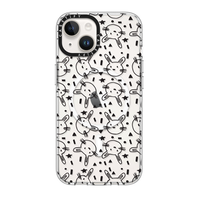 Matthew Langille x CASETiFY iPhone 14 ケース クリア クリア ケース MagSafe対応 Bunnies by Matthew Langille