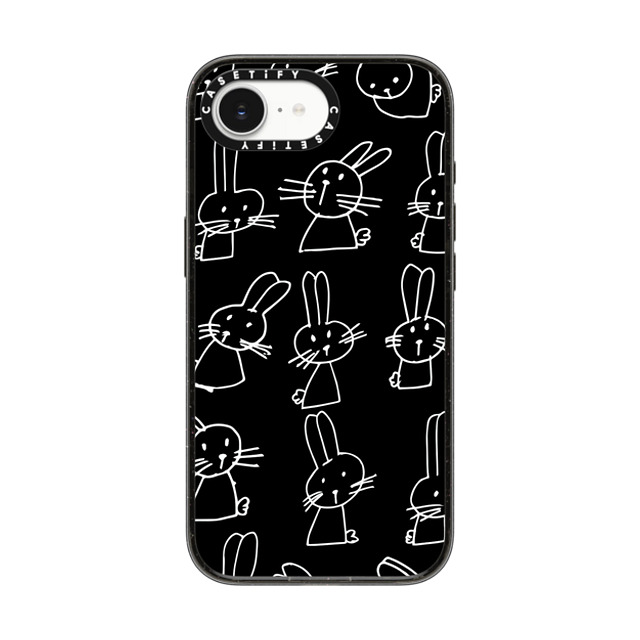 Matthew Langille x CASETiFY iPhone 16e ケース Animal,Cartoon ブラック インパクトケース MagSafe対応 Bunny Phone by Matthew Langille Back to School Matthew Langille x CASETiFY iPhone 16e ケース Animal,Cartoon ブラック インパクトケース MagSafe対応 Bunny Phone by Matthew Langille Back to School