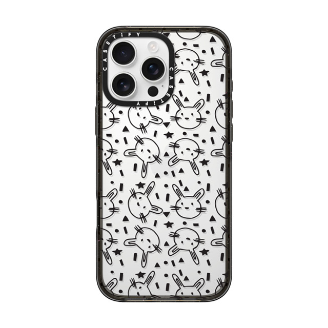 Matthew Langille x CASETiFY iPhone 16 Pro Max ケース ブラック インパクトケース Bunnies by Matthew Langille