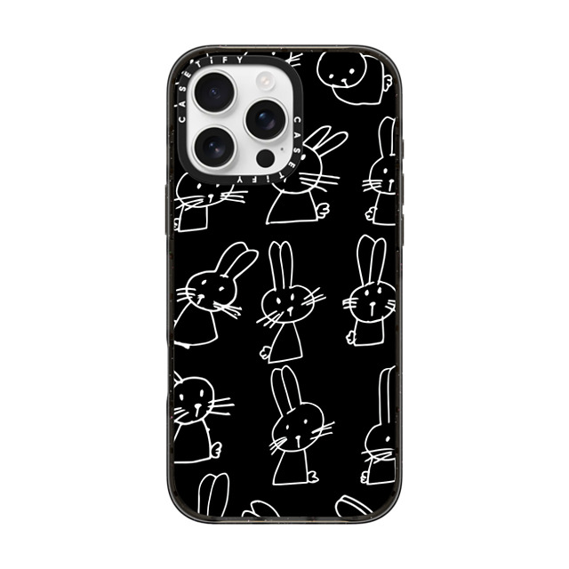 Matthew Langille x CASETiFY iPhone 16 Pro Max Case Animal,Cartoon Black Impact Case MagSafe Compatible Bunny Phone by Matthew Langille Back to School Matthew Langille x CASETiFY iPhone 16 Pro Max Case Animal,Cartoon Black Impact Case MagSafe Compatible Bunny Phone by Matthew Langille Back to School