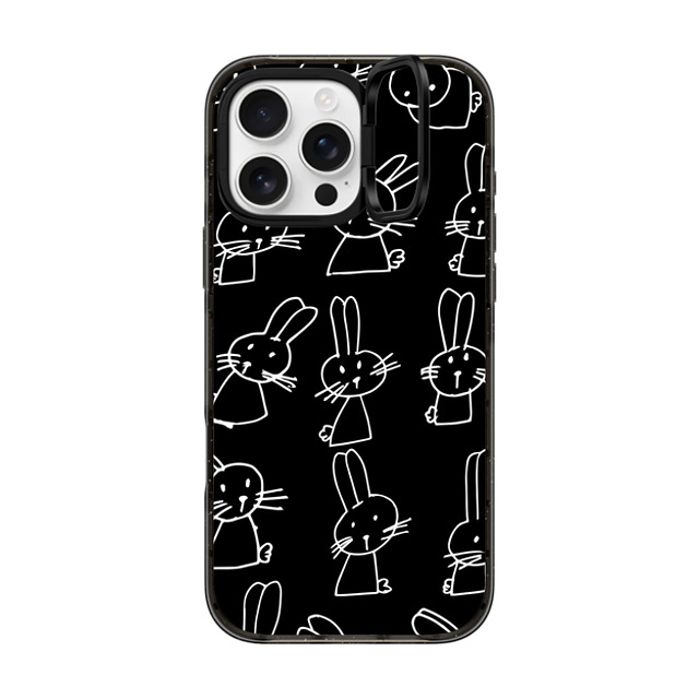 Matthew Langille x CASETiFY iPhone 16 Pro Max ケース Animal,Cartoon ブラック インパクトリングスタンドケース MagSafe対応 Bunny Phone by Matthew Langille Back to School Matthew Langille x CASETiFY iPhone 16 Pro Max ケース Animal,Cartoon ブラック インパクトリングスタンドケース MagSafe対応 Bunny Phone by Matthew Langille Back to School