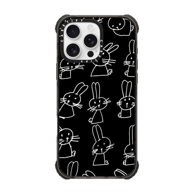 Matthew Langille x CASETiFY iPhone 16 Pro Max ケース Animal,Cartoon ブラック ウルトラ インパクトケース MagSafe 対応 Bunny Phone by Matthew Langille Back to School Matthew Langille x CASETiFY iPhone 16 Pro Max ケース Animal,Cartoon ブラック ウルトラ インパクトケース MagSafe 対応 Bunny Phone by Matthew Langille Back to School