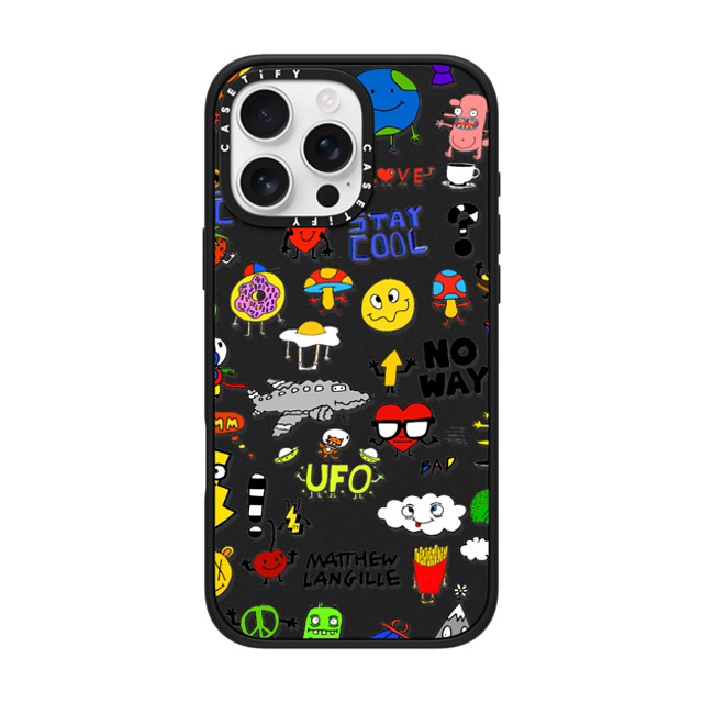 Matthew Langille x CASETiFY iPhone 16 Pro Max Case Pop Art Matte Black Impact Case MagSafe Compatible Characters Mother's Day Matthew Langille x CASETiFY iPhone 16 Pro Max Case Pop Art Matte Black Impact Case MagSafe Compatible Characters Mother's Day