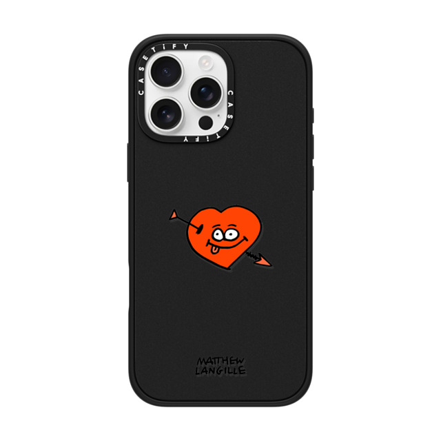 Matthew Langille x CASETiFY iPhone 16 Pro Max ケース Pop Art マットブラック インパクトケース MagSafe対応 Heart Father's Day Matthew Langille x CASETiFY iPhone 16 Pro Max ケース Pop Art マットブラック インパクトケース MagSafe対応 Heart Father's Day