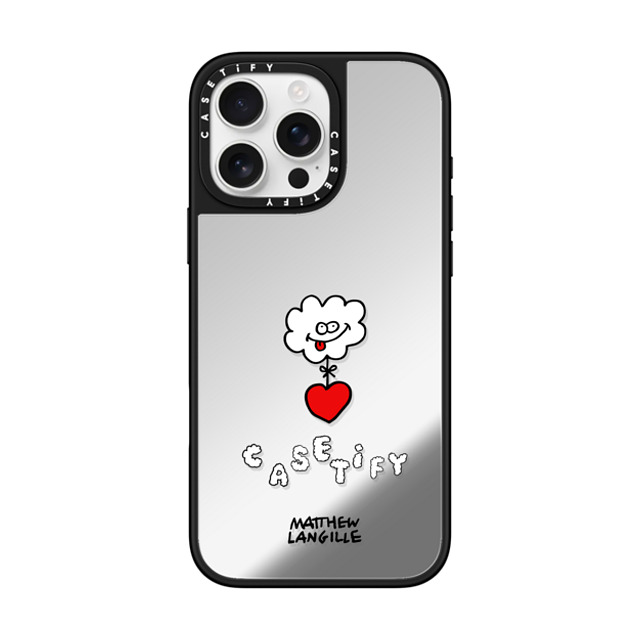 Matthew Langille x CASETiFY iPhone 16 Pro Max ケース Pop Art Silver on Black ミラーケース MagSafe対応 Cloud Back to School Matthew Langille x CASETiFY iPhone 16 Pro Max ケース Pop Art Silver on Black ミラーケース MagSafe対応 Cloud Back to School