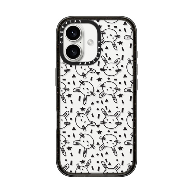 Matthew Langille x CASETiFY iPhone 16 ケース ブラック インパクトケース Bunnies by Matthew Langille