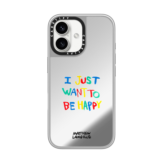 Matthew Langille x CASETiFY iPhone 16 Case Pop Art シルバー (シルバーバンパー) ミラーケース MagSafe対応 I Just Want to Be Happy Mother's Day Matthew Langille x CASETiFY iPhone 16 Case Pop Art シルバー (シルバーバンパー) ミラーケース MagSafe対応 I Just Want to Be Happy Mother's Day