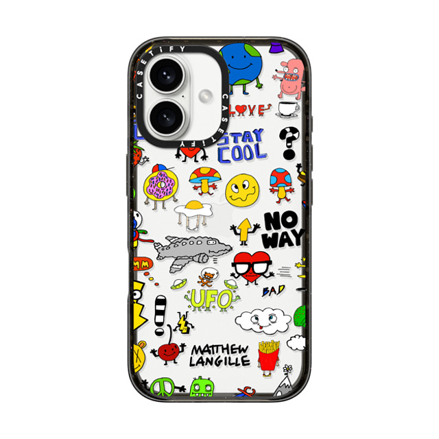 Matthew Langille x CASETiFY iPhone 16 Case Pop Art Black インパクトケース Characters Mother's Day Matthew Langille x CASETiFY iPhone 16 Case Pop Art Black インパクトケース Characters Mother's Day