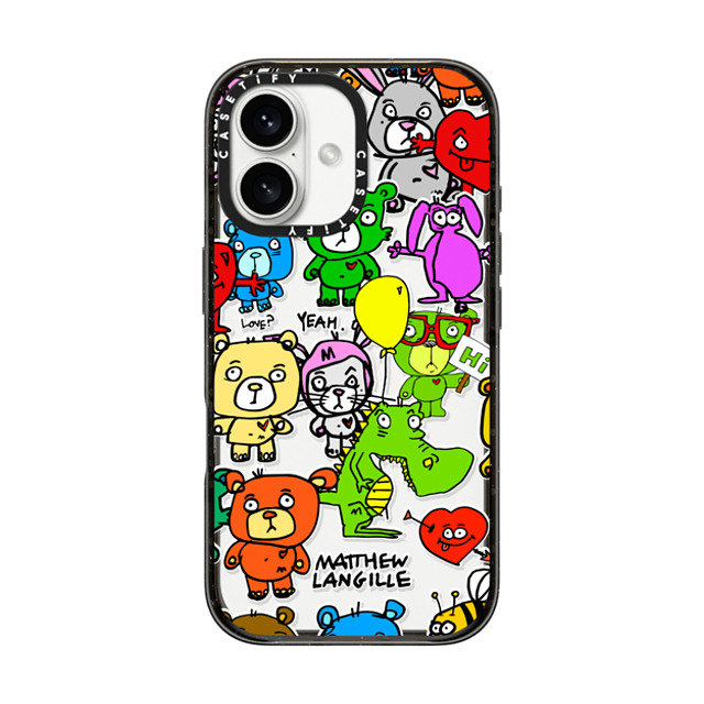 Matthew Langille x CASETiFY iPhone 16 ケース Pop Art ブラック インパクトケース Cartoons Back to School Matthew Langille x CASETiFY iPhone 16 ケース Pop Art ブラック インパクトケース Cartoons Back to School