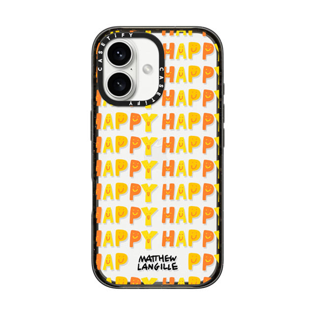 Matthew Langille x CASETiFY iPhone 16 ケース Pop Art ブラック インパクトケース Happy Back to School Matthew Langille x CASETiFY iPhone 16 ケース Pop Art ブラック インパクトケース Happy Back to School