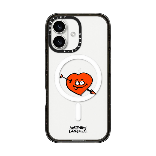 Matthew Langille x CASETiFY iPhone 16 ケース Pop Art ブラック インパクトケース MagSafe対応 Heart Father's Day Matthew Langille x CASETiFY iPhone 16 ケース Pop Art ブラック インパクトケース MagSafe対応 Heart Father's Day