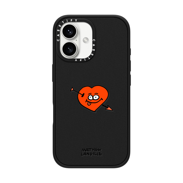 Matthew Langille x CASETiFY iPhone 16 ケース Pop Art マットブラック インパクトケース MagSafe対応 Heart Father's Day Matthew Langille x CASETiFY iPhone 16 ケース Pop Art マットブラック インパクトケース MagSafe対応 Heart Father's Day