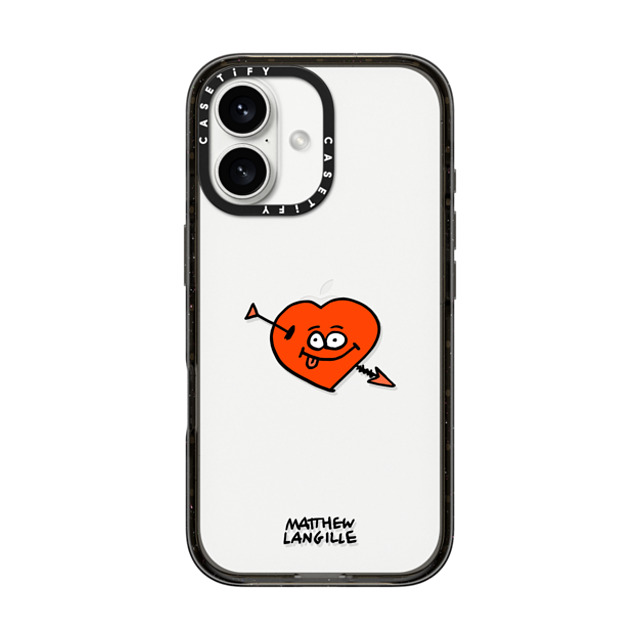 Matthew Langille x CASETiFY iPhone 16 ケース Pop Art ブラック インパクトケース Heart Father's Day Matthew Langille x CASETiFY iPhone 16 ケース Pop Art ブラック インパクトケース Heart Father's Day