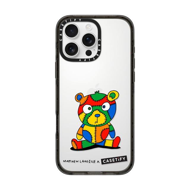 Matthew Langille x CASETiFY iPhone 16 Pro Max Case Animal,Cartoon Black インパクトケース Stitches the Bear by Matthew Langille Mother's Day Matthew Langille x CASETiFY iPhone 16 Pro Max Case Animal,Cartoon Black インパクトケース Stitches the Bear by Matthew Langille Mother's Day