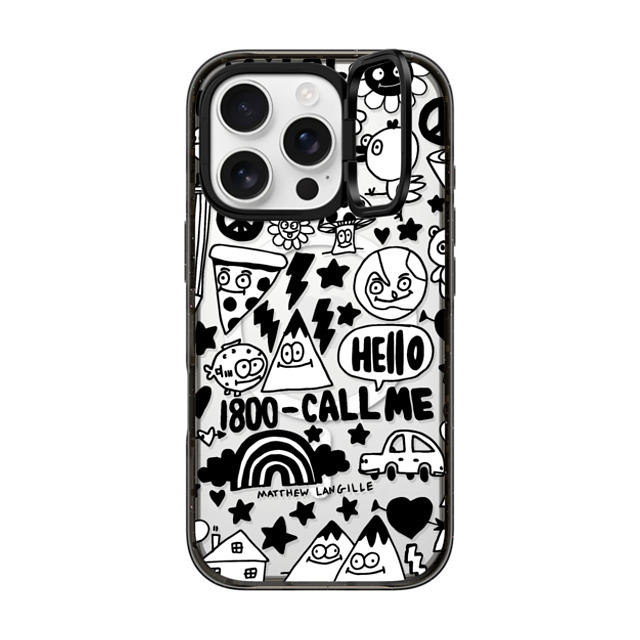 Matthew Langille x CASETiFY iPhone 16 Pro Case Sticker,Cartoon Black インパクトリングスタンドケース MagSafe対応 Doodles 2022 by Matthew Langille Father's Day Matthew Langille x CASETiFY iPhone 16 Pro Case Sticker,Cartoon Black インパクトリングスタンドケース MagSafe対応 Doodles 2022 by Matthew Langille Father's Day